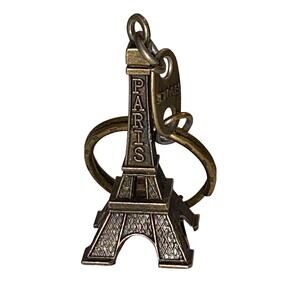 Paris Keychain 3D Eiffel Tower Charm Souvenir Collector Novelty Vintage 1.75"